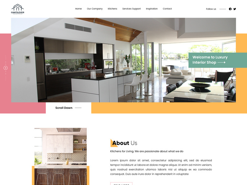 Kitchen Interior Design Landing Page