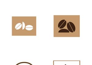 coffee bean icon vector illustration template