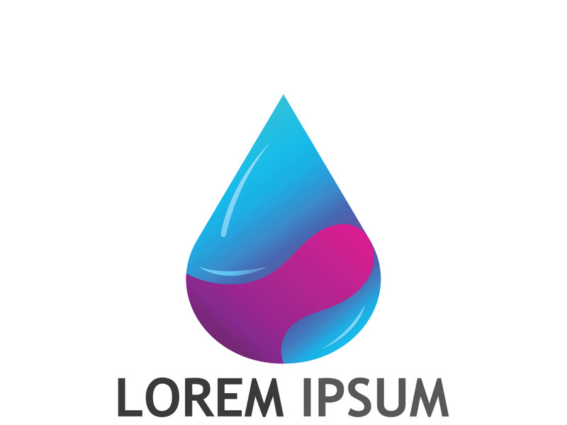 Modern colorful water drop logo design.