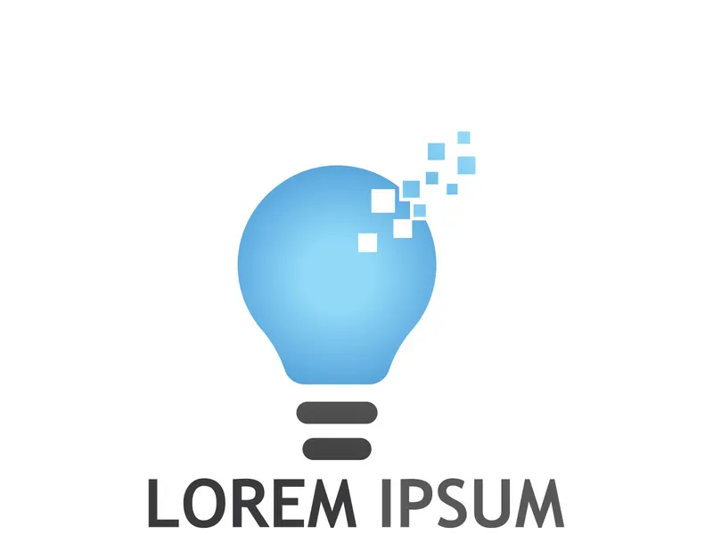 Lamp logo design with creative idea