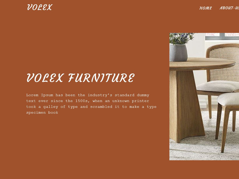 Landing page Design for Furniture Business(Adobe-XD)