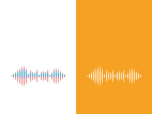 Sound waves vector illustration design template