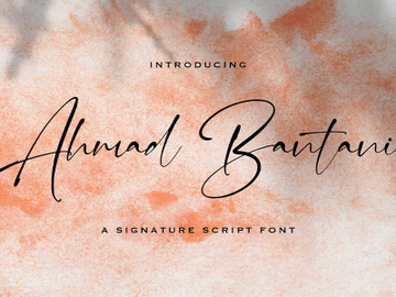Ahmad Bantani - Signature Font preview picture