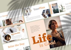WELLNESTIA | Yoga Modern Retro Pastel PowerPoint Template