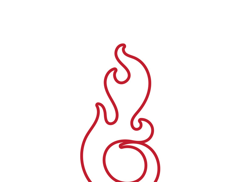 Fire flame logo vector illustration desig