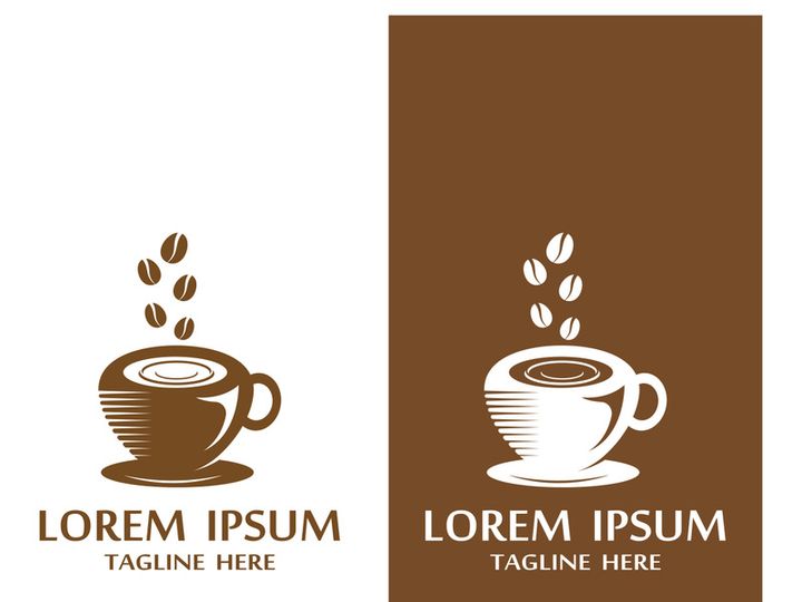 Coffee bean logo design.