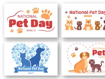 16 National Pet Day Illustration