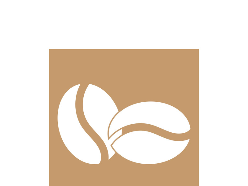 coffee bean icon vector illustration template