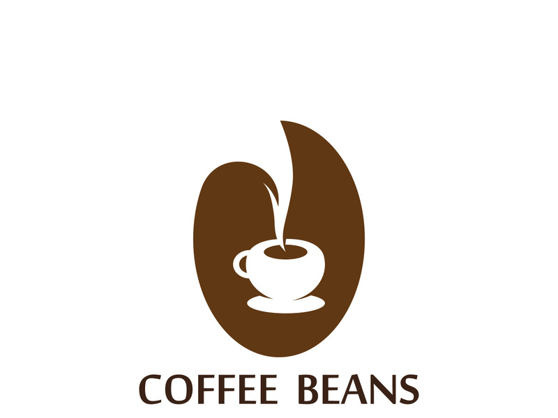 Premium coffee bean logo design.