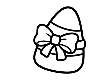 Bolsa de regalo de Halloween dibujada a mano con moño. Ilustración de saco de dulces de truco o trato adorable para decoración de fiestas y elementos imprimibles.