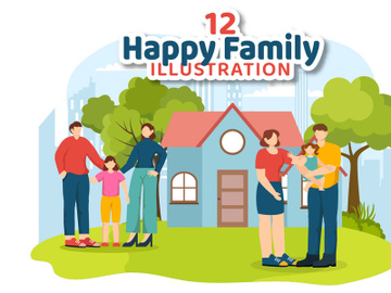 12 Happy Family Illustration preview picture