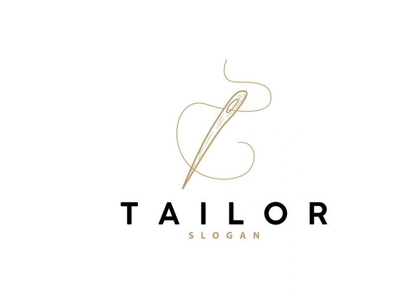 Tailor Logo, Needle and Thread Vector