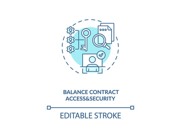 Balance contract access and security concept icon preview picture