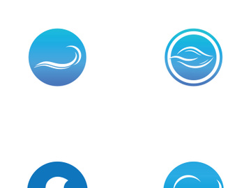 Ocean water wave wave logo design. preview picture