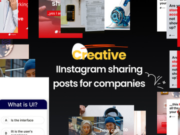 Creative Instagram sharing posts for companies Template preview picture