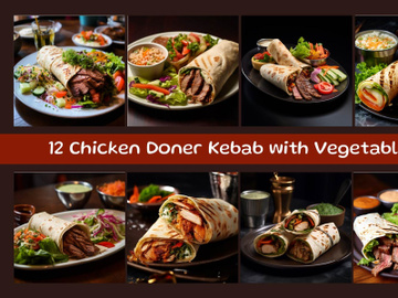 Chicken Doner Kebab with Vegetables preview picture