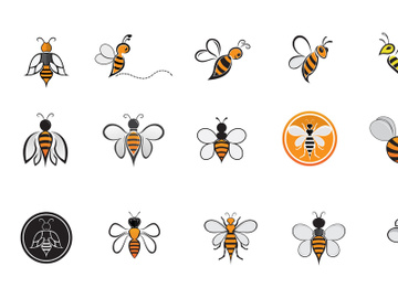Bee Animal Logo Symbol Vector preview picture