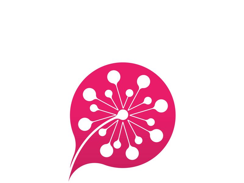 Dandelion flower logo vector