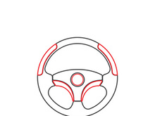 Steering Wheel vector image logo icon