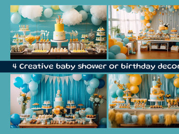 Creative baby shower or birthday decoration preview picture