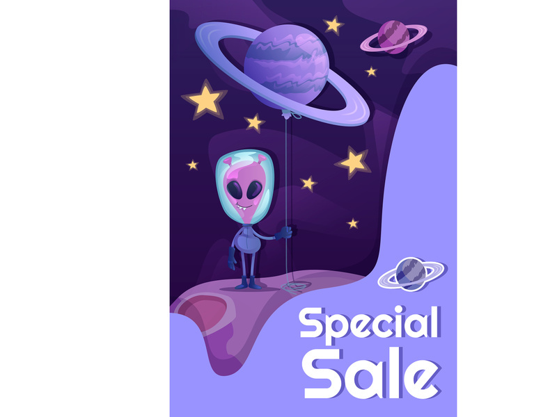 Special sale poster flat vector template