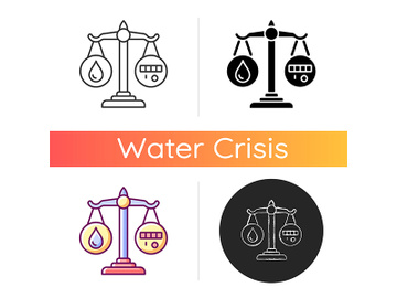 Rational water consumption icon preview picture