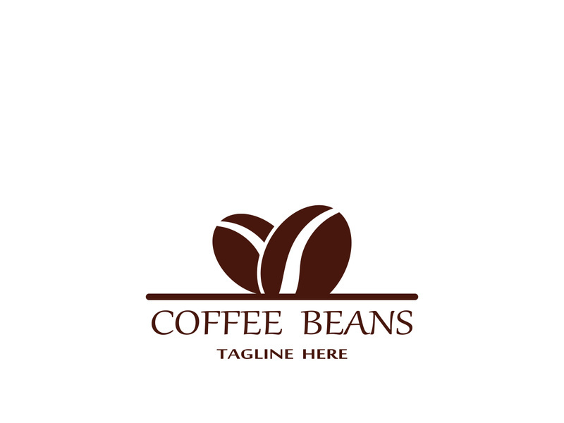 Premium coffee bean logo design.