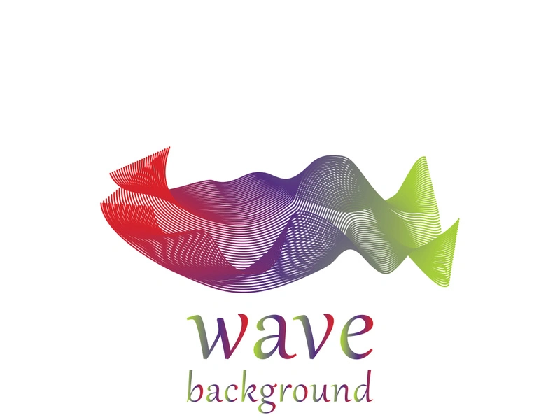 Wave line vector color background illustration