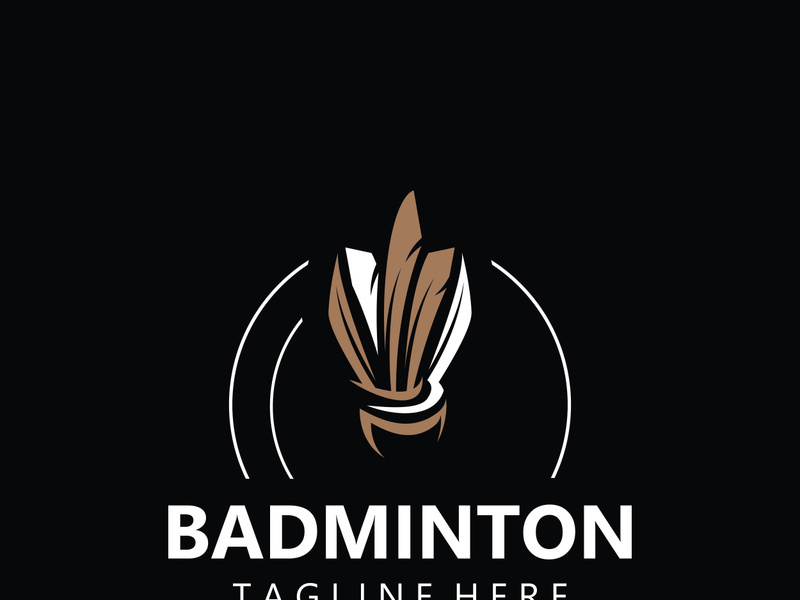 Badminton Shuttlecock logo icon design for Sport Badminton Championship club competition