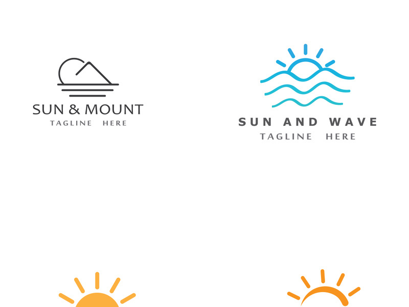 Creative and unique sun logo design.