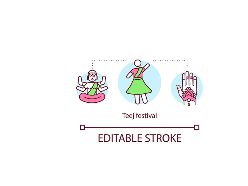 Teej Festival concept icon