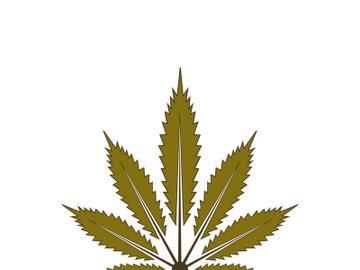 Mariuhana leaf symbol, marijuana or hemp icon, cannabis medical sign, weed drug vector illustration preview picture