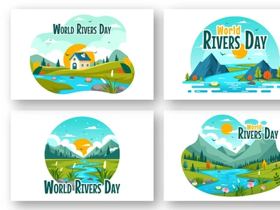 10 World River Day Illustration