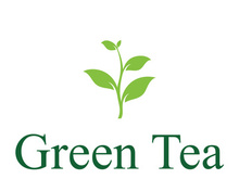 Tea cup logo vector design.Green tea vector logo template.