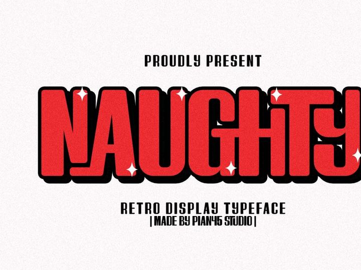 Naughty - Retro Display Font
