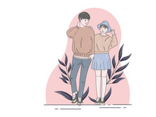 Portrait Couple, Hand drawn illustrations