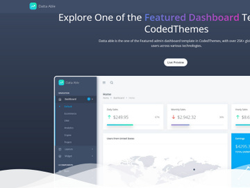 Datta Able – Free Tailwind CSS Admin Dashboard Template preview picture