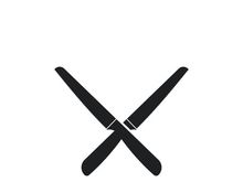Knife logo icon template and symbol vector design illustration