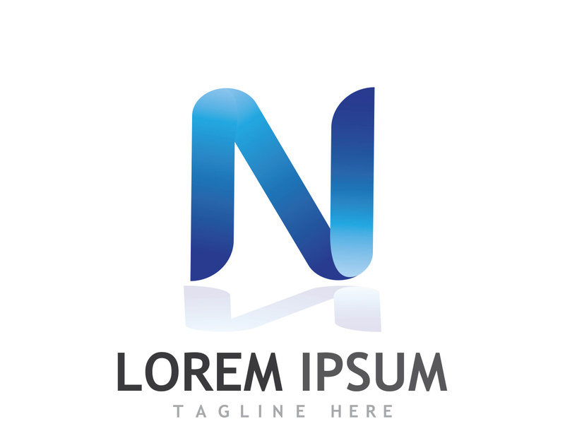 initial letter N logo with modern concept.