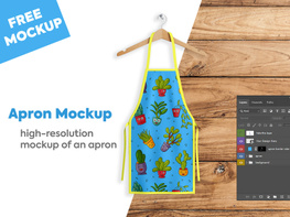 Apron Mockup PSD Free Download preview picture