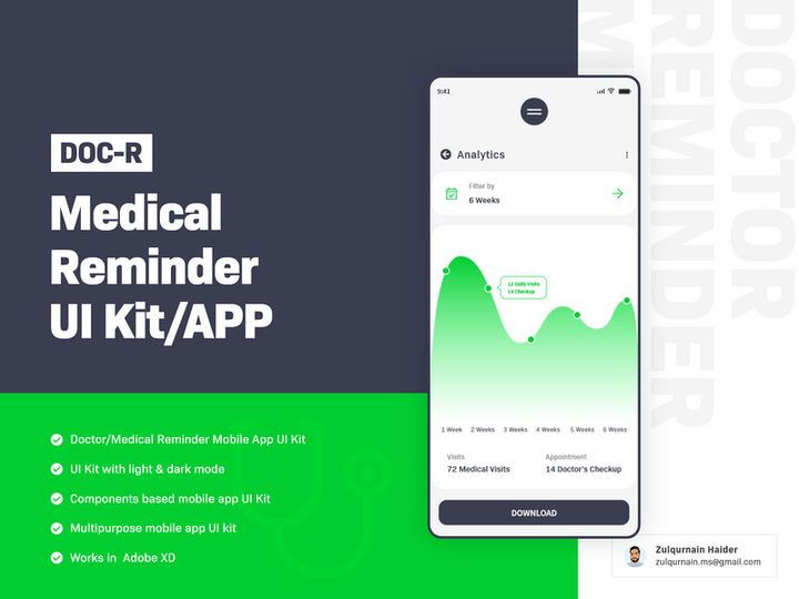DOC-R (Doctor/Medical Reminder) UI Kit
