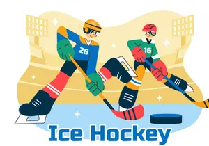 10 Ice Hockey Player Sport Illustration