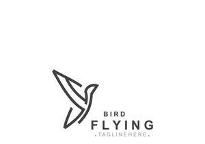 Bird simple modern logo creative line art animal graphic design style