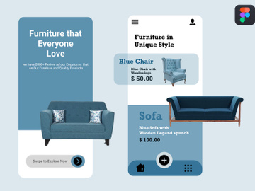 Furniture App UI Design preview picture
