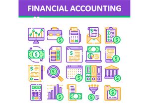 Financial Accounting Collection Vector Icons Set