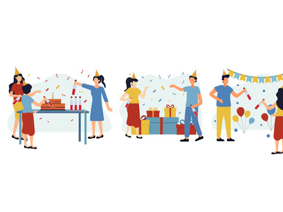 Birthday Flat Illustration