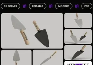 Hand Garden Shovel Mockup