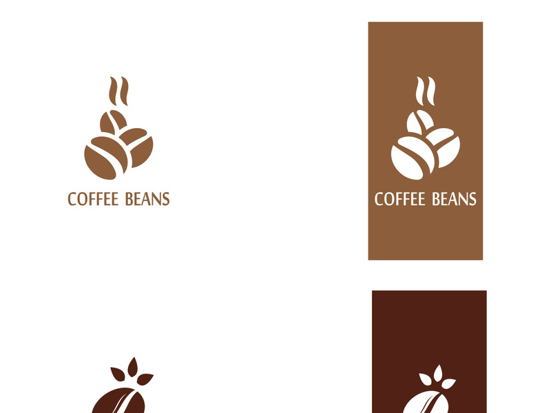 Premium coffee bean logo design.