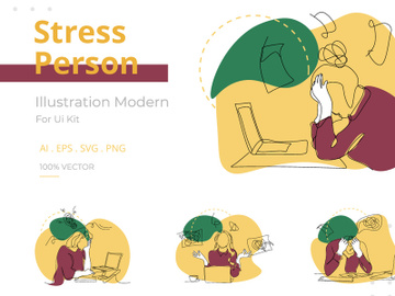 stress person illustration preview picture