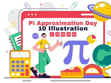 10 Pi Approximation Day Illustration preview picture
